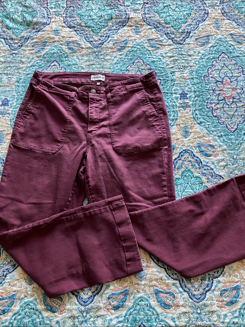 Universal Thread Women's Burgundy Utility Pants
